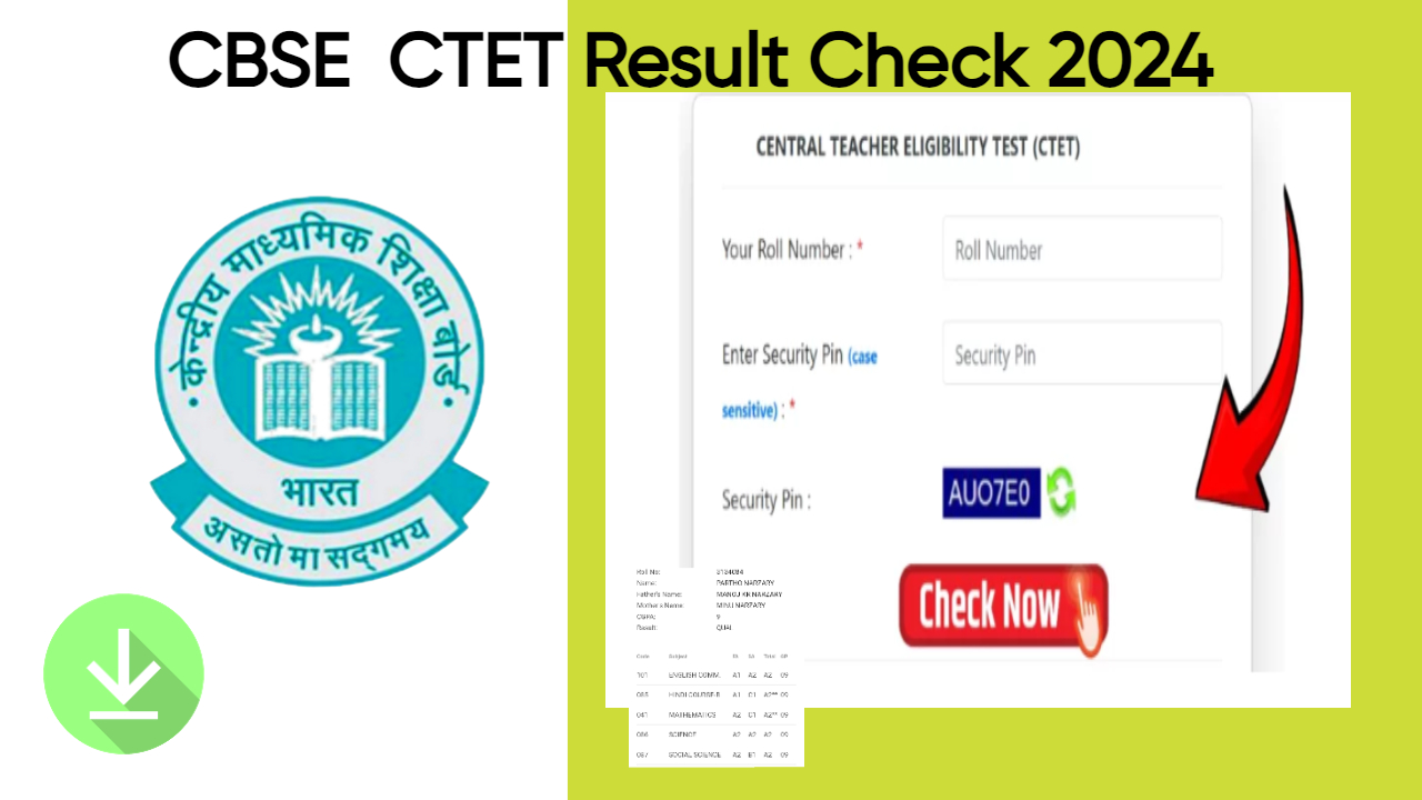 CBSE CTET Result 2024