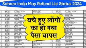 Sahara India May Refund List Status 2024